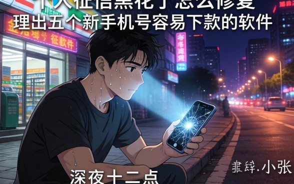 个人征信黑花了怎么修复，理出五个新手机号容易下款的软件