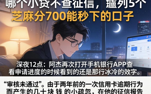 哪个小贷不查征信，胪列5个芝麻分700能秒下的口子
