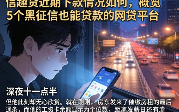 信趣贷近期下款情况如何，概览5个黑征信也能贷款的网贷平台