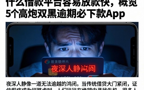 什么借款平台容易放款快，概览5个高炮双黑逾期必下款app