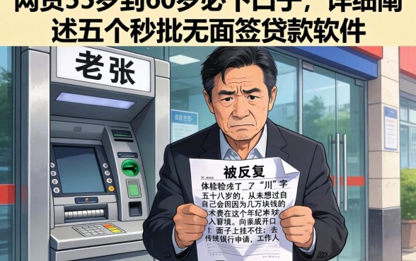 网贷55岁到60岁必下口子，详细阐述五个秒批无面签贷款软件