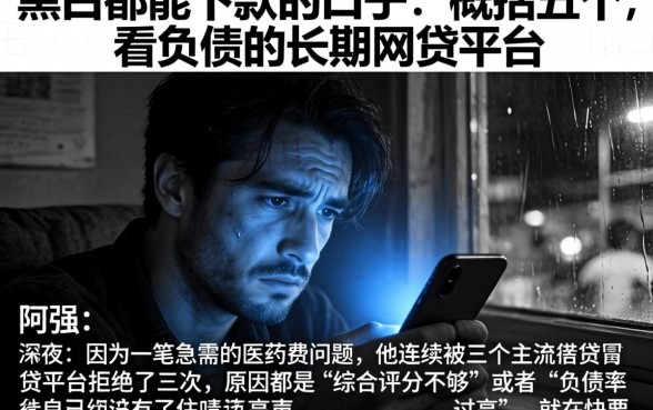 黑白都能下款的口子，概括五个不看负债的长期网贷平台