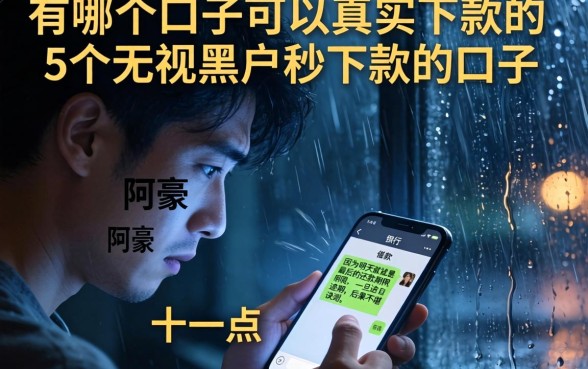 有哪个口子可以真实下款的，概括5个无视黑户秒下款的口子