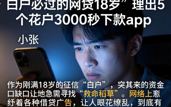 白户必过的网贷18岁，理出5个花户3000秒下款app
