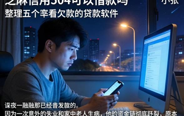 芝麻信用504可以借款吗，整理五个不看欠款的贷款软件