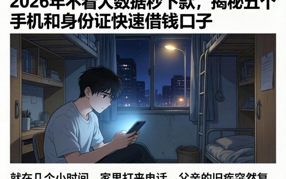 2026年不看大数据秒下款，揭秘五个手机和身份证快速借钱口子