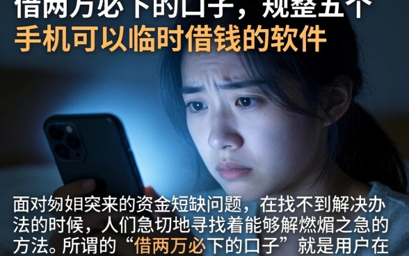 借两万必下的口子,规整五个手机可以临时借钱的软件