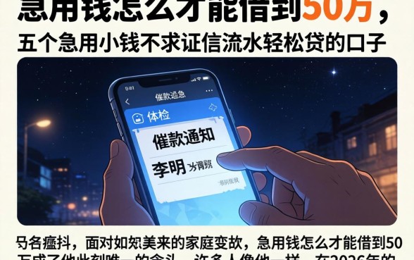 急用钱怎么才能借到50万，详尽说明五个急用小钱不求征信流水轻松贷的口子
