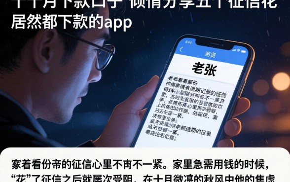 十月份下款的口子，倾情分享五个征信花居然都下款的app