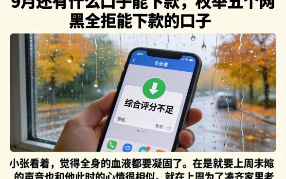 9月还有什么口子能下款，枚举五个网黑全拒能下款的口子