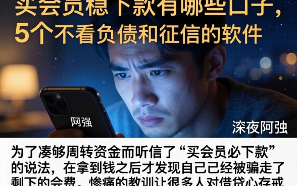 买会员稳下款有哪些口子，详细阐述5个不看负债和征信的软件