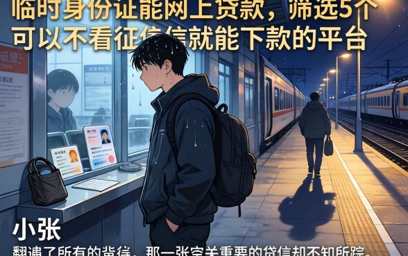 临时身份证能网上贷款，筛选5个可以不看征信就能下款的平台