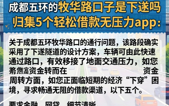 成都五环的牧华路口子是下穿吗，归集5个轻松借款无压力app