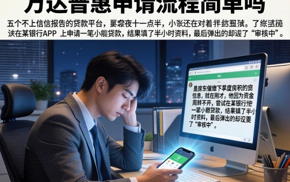 万达普惠申请流程简单吗，详尽说明五个不上征信报告的贷款平台
