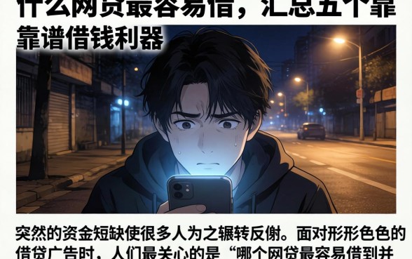 什么网贷最容易借,汇总五个靠谱借钱利器