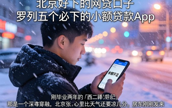 北京好下的网贷口子，罗列五个必下的小额贷款app