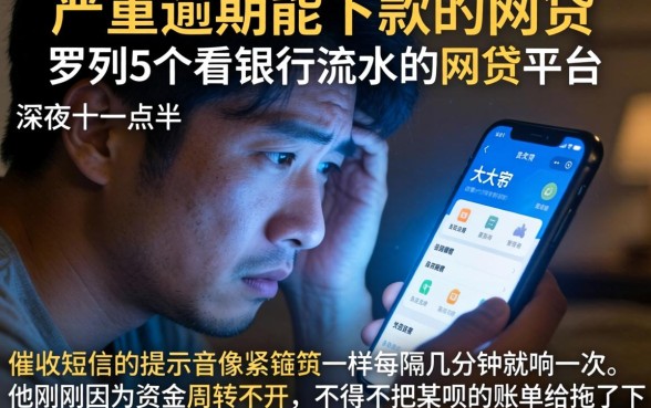 严重逾期能下款的网贷，罗列5个看银行流水的网贷平台