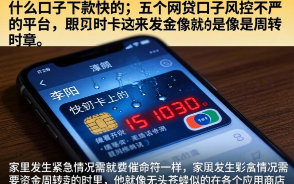 什么口子下款快的，详细阐述五个网贷口子风控不严的平台