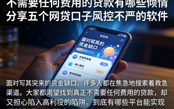 不需要任何费用的贷款有哪些，倾情分享五个网贷口子风控不严的软件