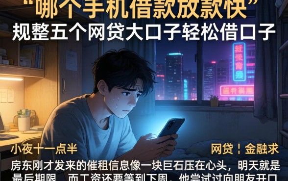 哪个手机借款放款快，规整五个网贷大口子轻松借口子