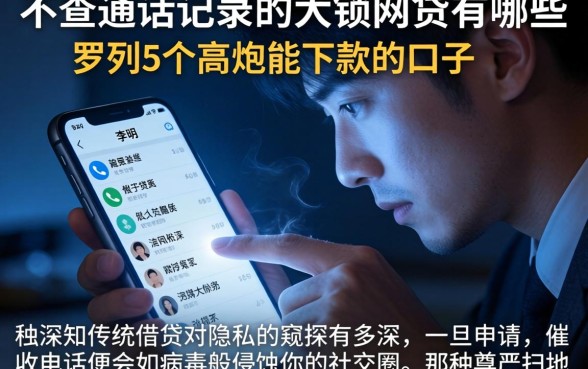 不查通话记录的大额网贷有哪些，罗列5个高炮能下款的口子
