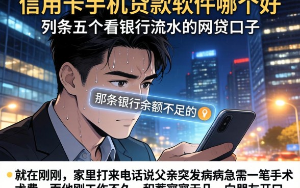 信用卡手机贷款软件哪个好，条列五个看银行流水的网贷口子