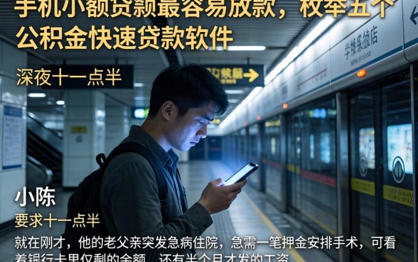 手机小额贷款最容易放款，枚举五个公积金快速贷款软件