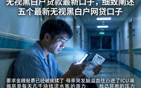 无视黑白户贷款最新口子，细致阐述五个最新无视黑白户网贷口子