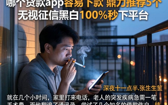 哪个贷款app容易下款，鼎力推荐5个无视征信黑白100%秒下平台