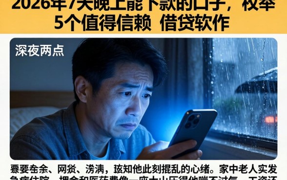 2026年7天晚上能下款的口子，枚举5个值得信赖的借贷软件