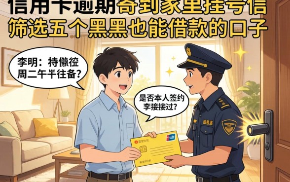 信用卡逾期寄到家里挂号信，筛选五个黑户也能借款的口子