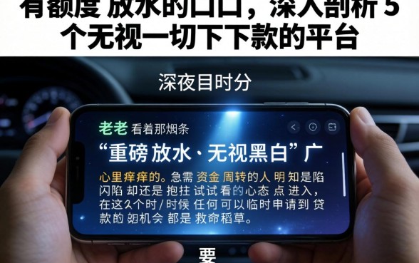 有额度放水的口子，深入剖析5个无视一切下款的平台