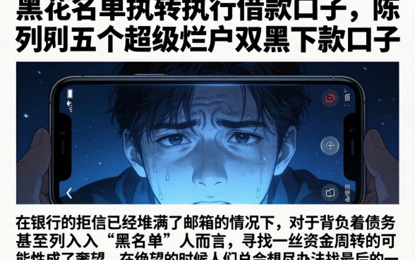黑花名单被执行借款口子，陈列五个超级烂户双黑下款口子