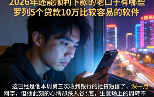 2026年还能顺利下款的老口子有哪些，罗列5个贷款10万比较容易的软件