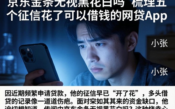 京东金条无视黑花白吗，梳理五个征信花了可以借钱的网贷app