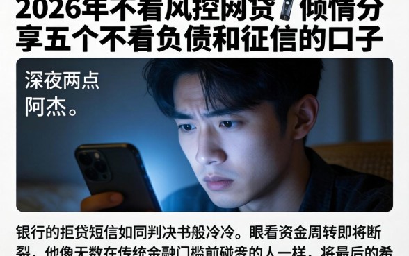 2026年不看风控的网贷，倾情分享五个不看负债和征信的口子