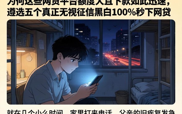 为何这些网贷平台额度大且下款如此迅速，遴选五个真正无视征信黑白100%秒下网贷