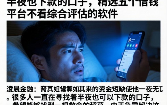半夜也下款的口子，精选五个借钱平台不看综合评估的软件