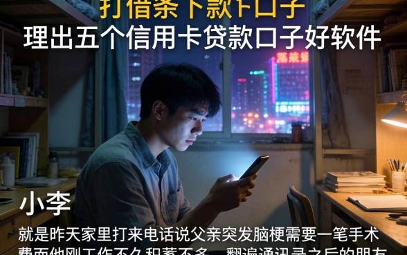 打借条下款的口子，理出五个信用卡贷款口子好软件