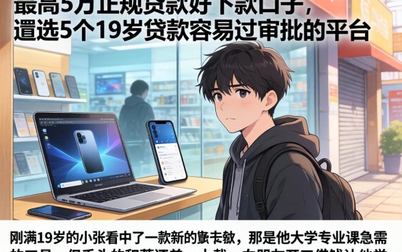 最高5万正规贷款好下款的口子，遴选5个19岁贷款容易过审批的平台