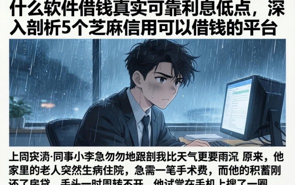 什么软件借钱真实可靠利息低点，深入剖析5个芝麻信用可以借钱的平台