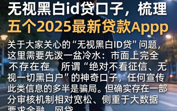 无视黑白的id贷口子，梳理五个2025最新贷款app