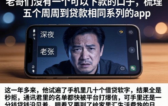 老哥们没有一个可以下款的口子，梳理五个周周到贷款相同系列的app