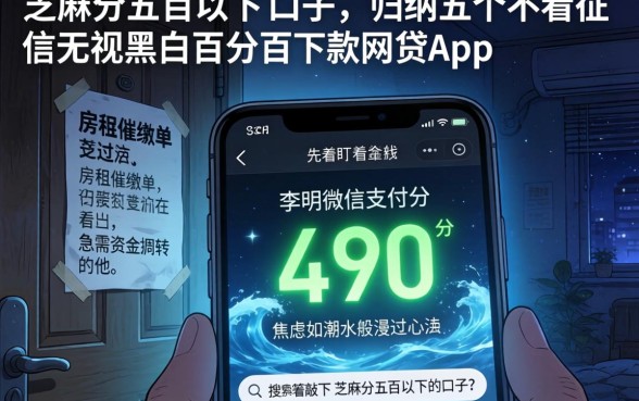 芝麻分五百以下的口子，归纳五个不看征信无视黑白百分百下款网贷app