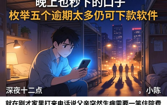 晚上也秒下的口子，枚举五个逾期太多仍可下款的软件