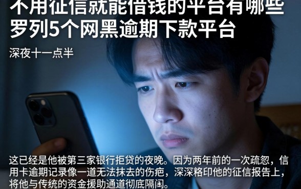 不用征信就能借钱的平台有哪些，罗列5个网黑逾期下款平台