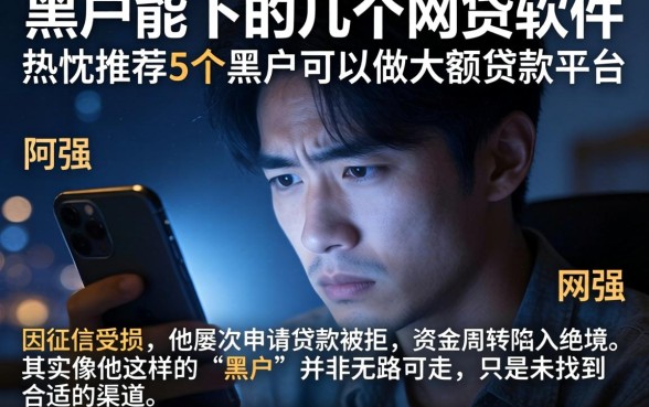 黑户能下的几个网贷软件，热忱推荐5个黑户可以做大额贷款平台