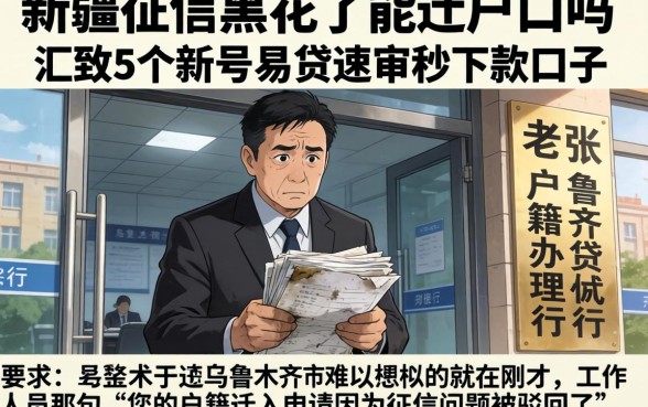 新疆征信黑花了能迁户口吗,汇整5个新号易贷速审秒下款口子