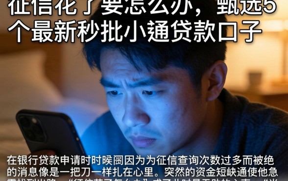 征信花了要怎么办，甄选5个最新秒批小额贷款口子
