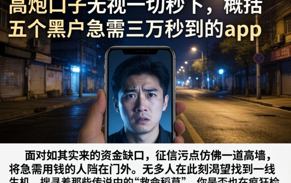 高炮口子无视一切秒下，概括五个黑户急需三万秒到的的app